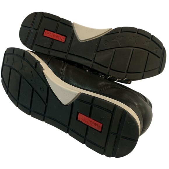 Pikolinos Black Leather Shoes Sneakers Lace-Up Size 37 (6.5-7) - Picture 9 of 11